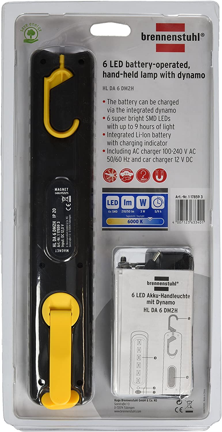 BRENNENSTUHL 1178593 6SMD-LEDs RECHARGE LAMP