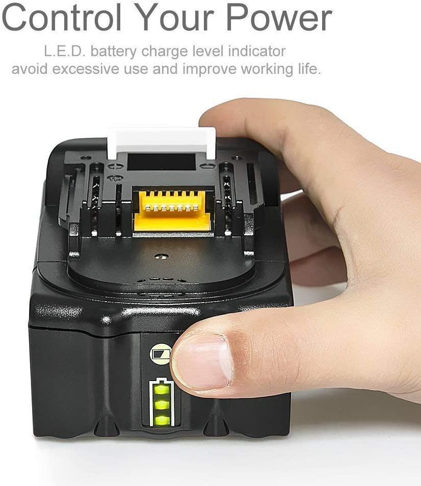 2 Pack 18V 4.0Ah 5.0 Ah 6.0 Ah Replacement Battery For BL1830 BL1850B BL1840 BL1860