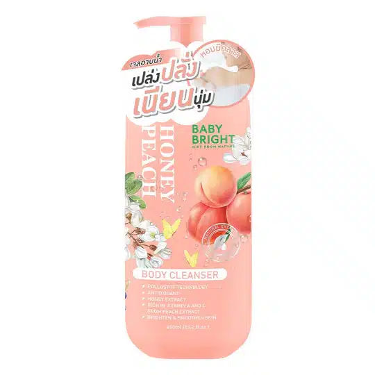 منظف الجسم بالعسل والخوخ 450 مل بيبي برايت (ب)