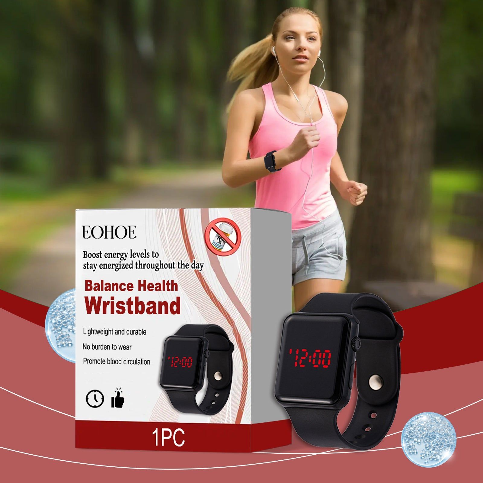 Body Care Balance Watch, Lightweight, Outdoor Fitness, Daily Vitality ,1pcs