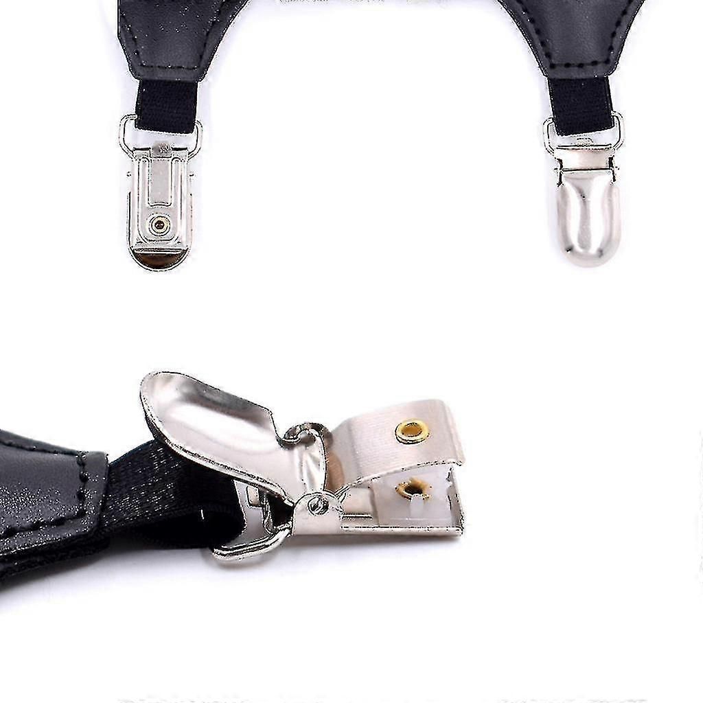 2pcs Elastic Men Sock Suspenders Garter Hold Up Braces Duck Clip Grip Adjustable