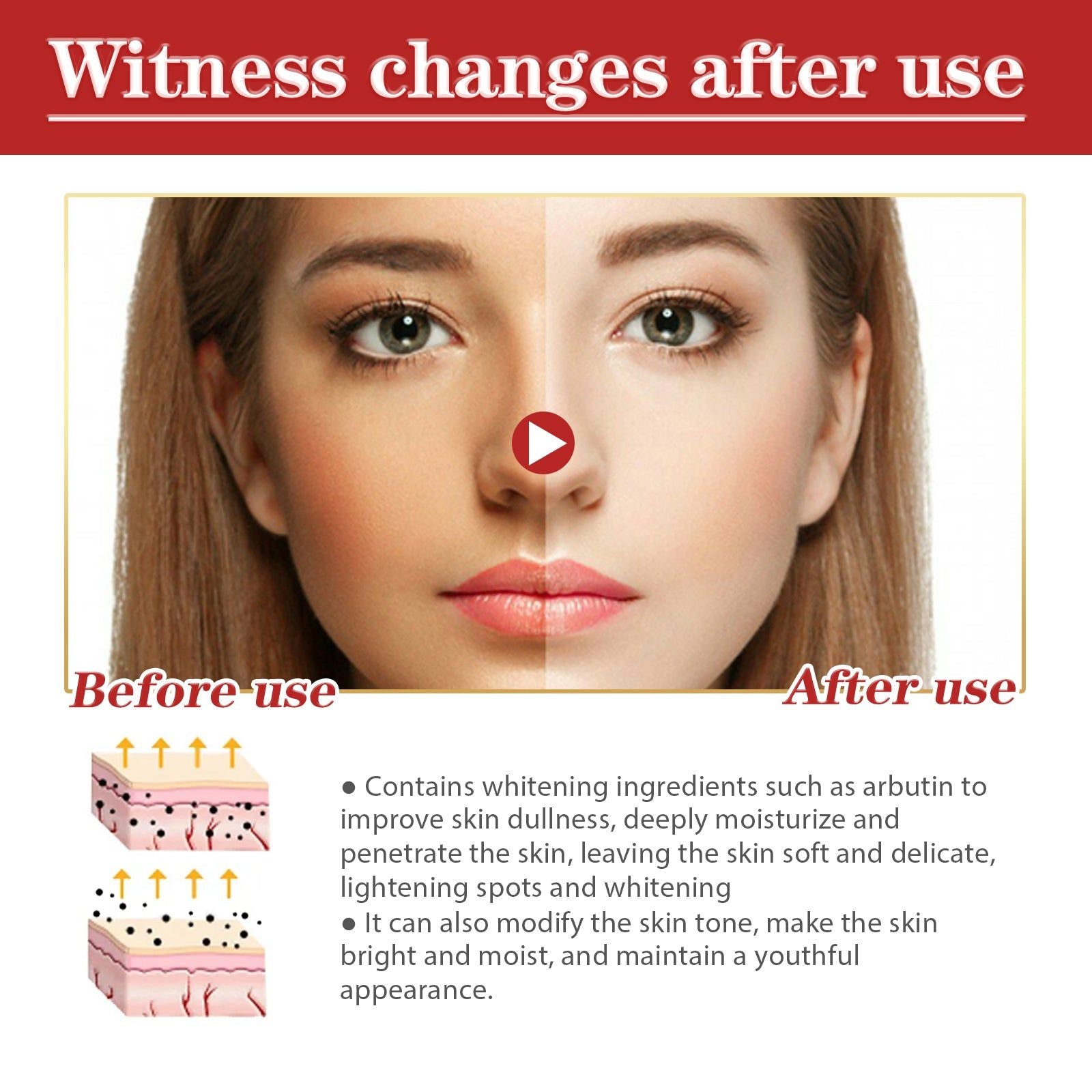 Brightening Spot Cream, Black Spot Removing Cream, Youthful Skin, Moisturizing, Anti-Aging ,50g