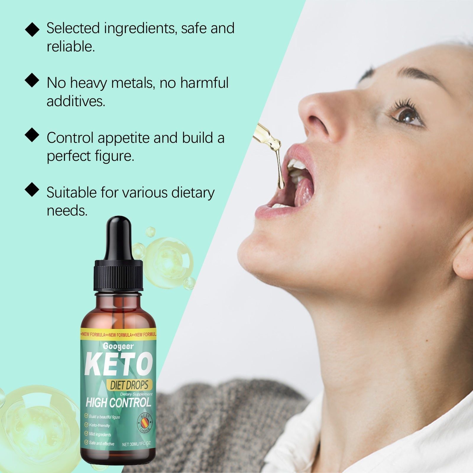 Body Care Diet Drops, Boost Energy, Keto Friendly, No Sugar, Fast Results ,30ml