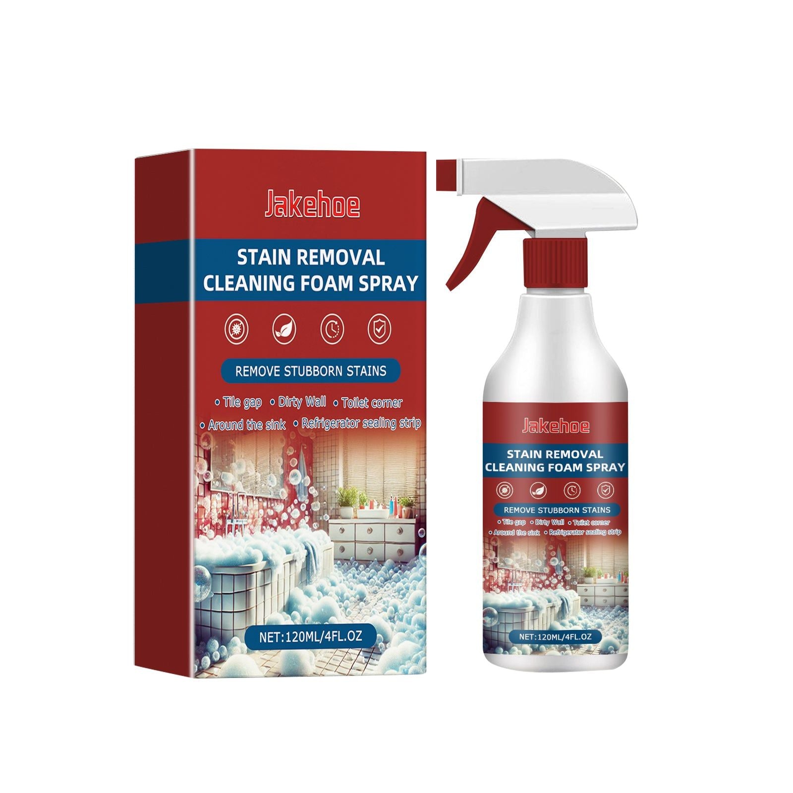 Bathroom Foam Cleaner, Deep Stain Removal, Odor Elimination, Freshen Your Space ,120ml