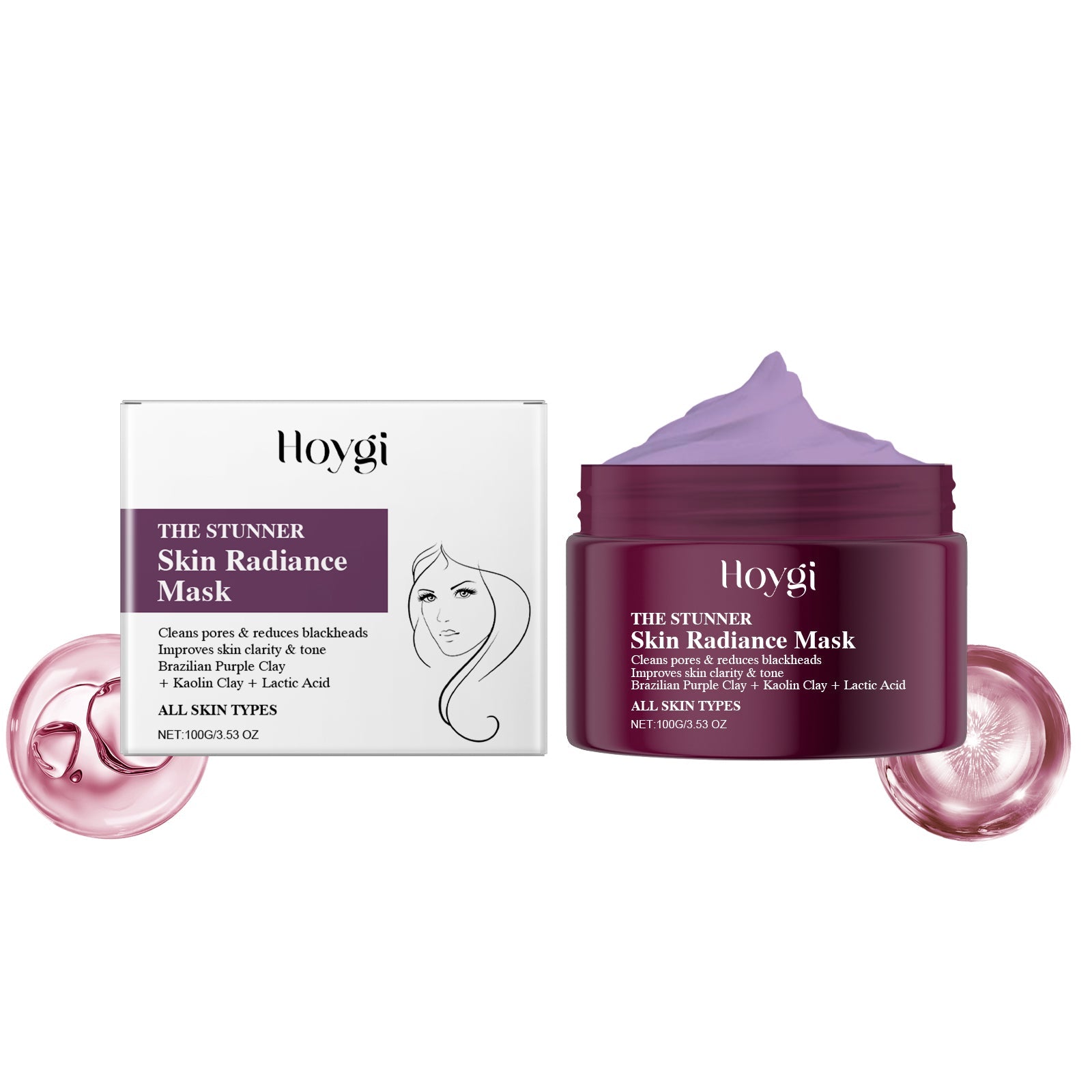 Blackhead Removal Mask, Brightening Facial Care, Hydrates, Clears Pores, Acne Treatment ,100g