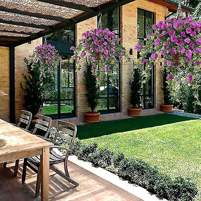 Artificial Petunia Hanging Basket for Indoor and Outdoor Decoration