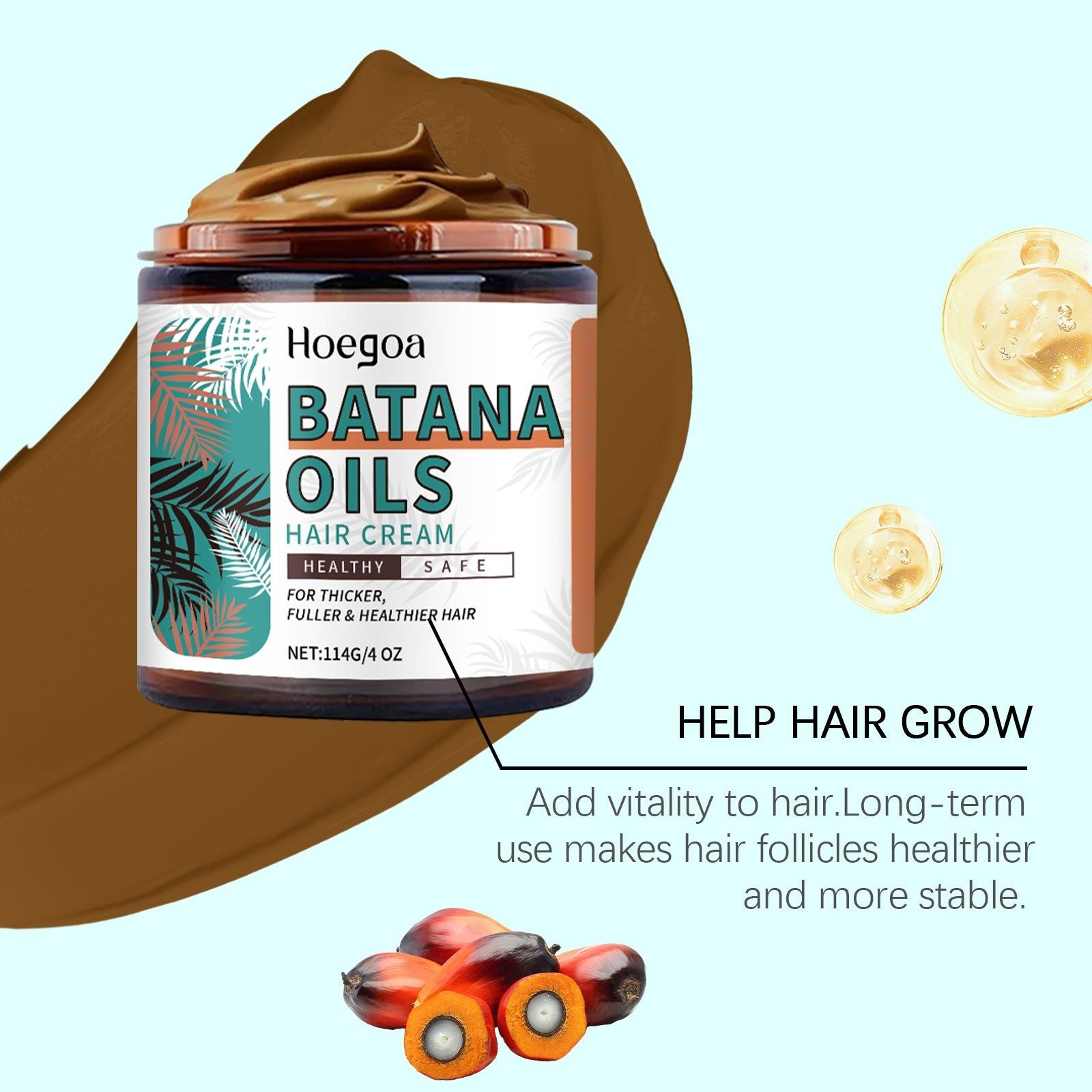 Batana Hair Care Cream, Nourishing, Moisturizing, Volumizing, Repairing, Shine ,114g