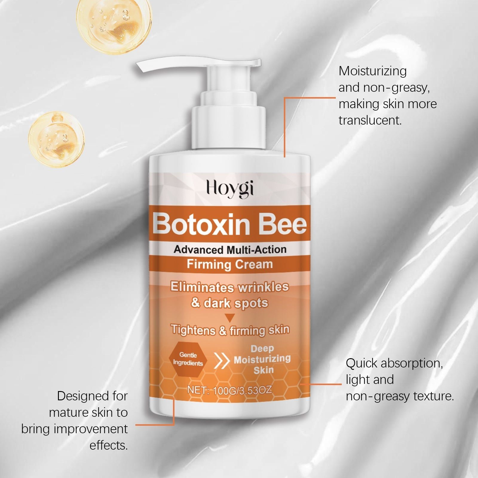 Brightening Body Care Cream for Firm, Supple, Hydrated Skin, Anti-Aging, Moisturizer ,100g