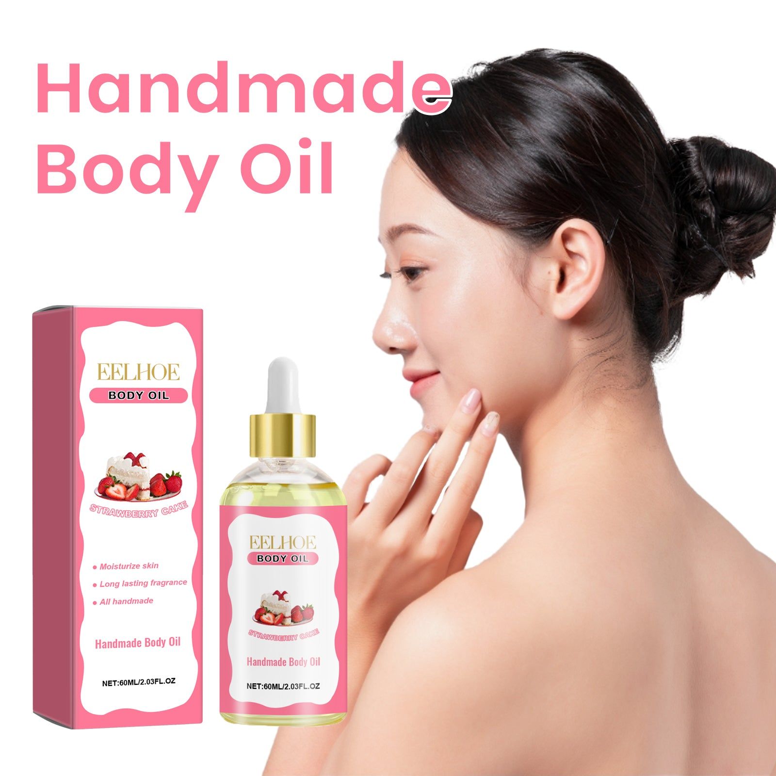 Handmade Body Oil for Skin Beauty, Moisturizes, Lightens, Smooths, Relaxing ,60ml