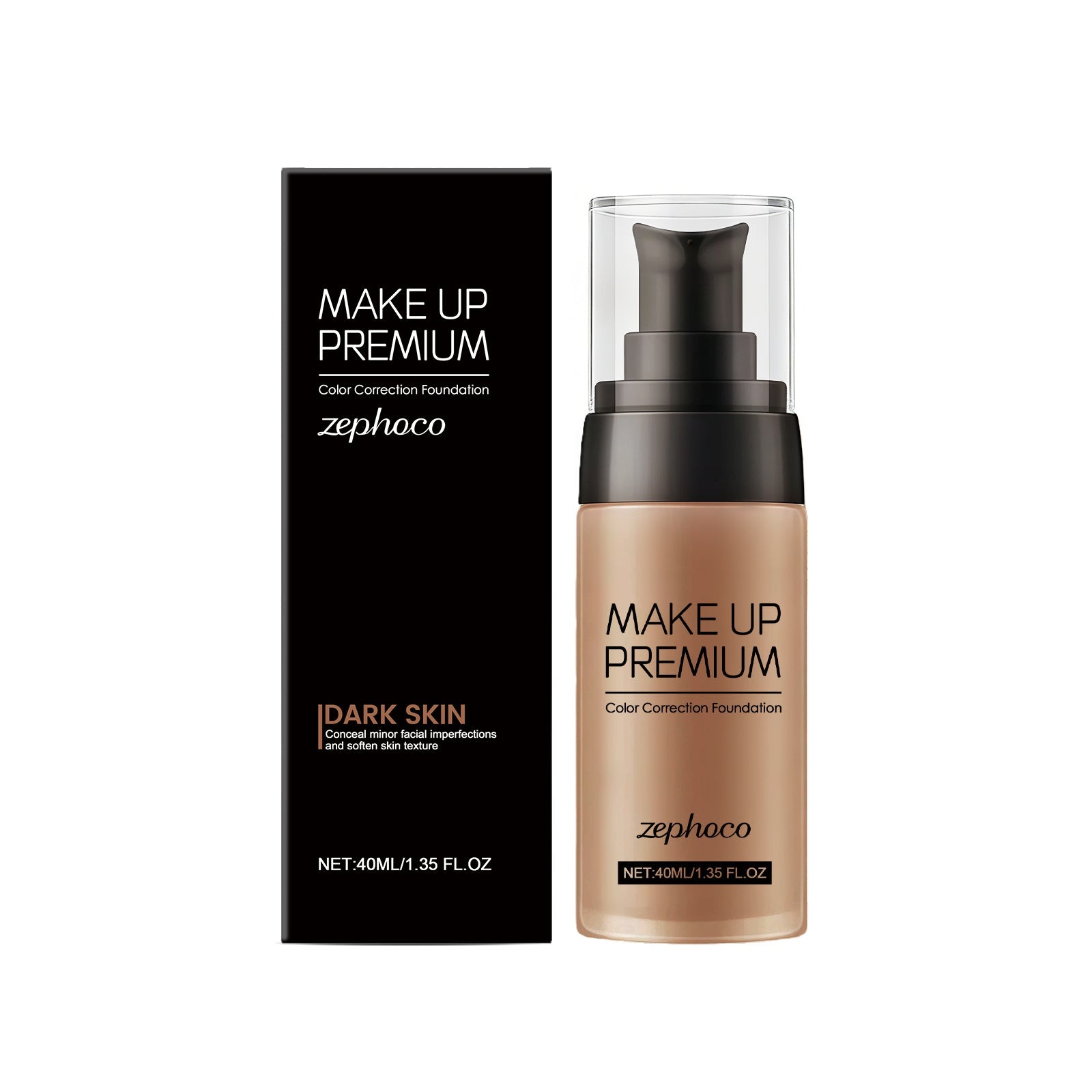 Brighten Up Your Base Makeup, Natural Concealer for Darker Skin, Hydrating & Breathable ,40ml