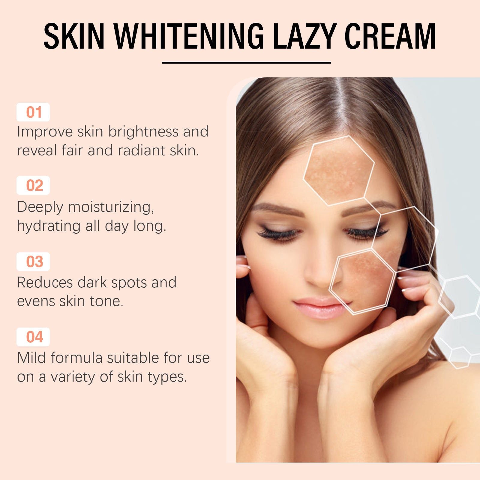 Brightening Facial Care Cream, Hydrating, Reduces Dark Spots, Glowing Skin ,30g