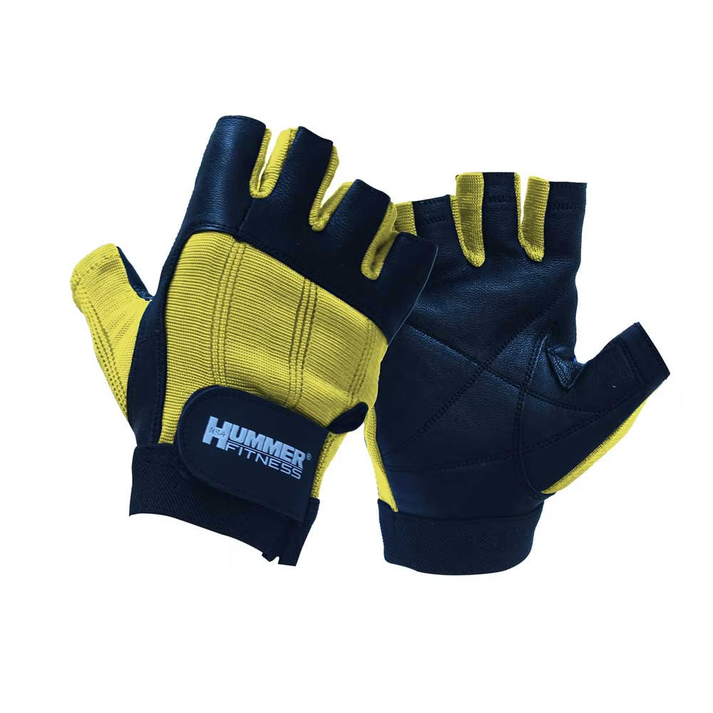 HMR USA 1985 MENS FITNESS GLOVES WITHOUT WRIST YELLOW S