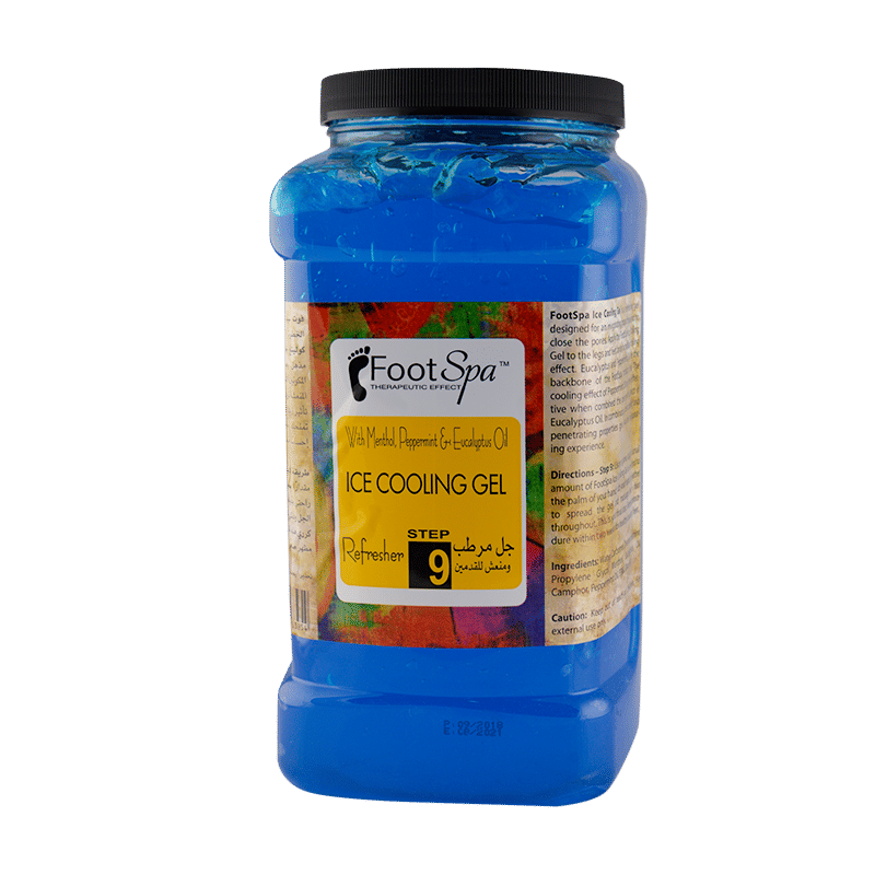 جل التبريد المثلج للعناية بالقدمين – المنثول وزيت النعناع وزيت الأوكالبتوس