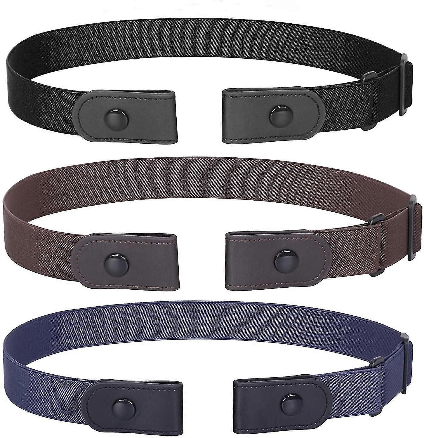 3 Pack No Buckle Invisible StretchElastic Belt For Women