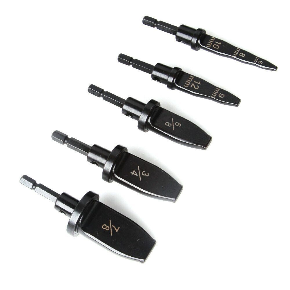 5pcs Swaging Tool Drill Bit Set Tube Pipes Expander Air Conditioner Cross Screwdriver Drill