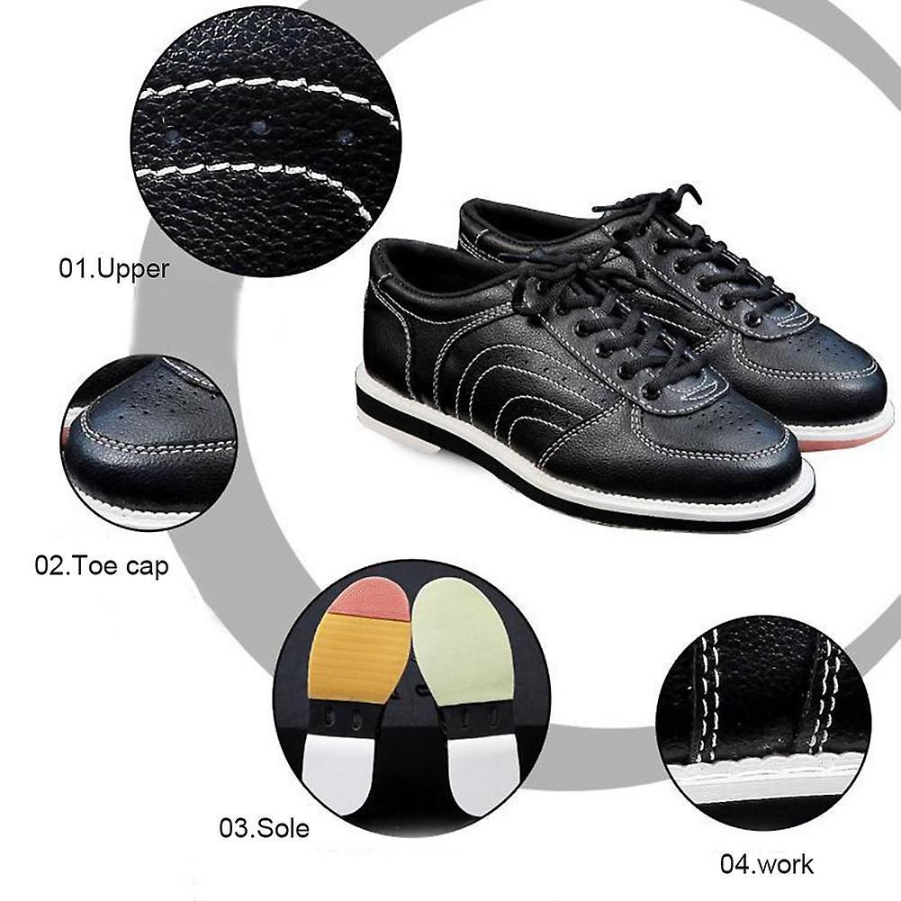 Mens PU Leather Breathable Sports Bowling Shoes