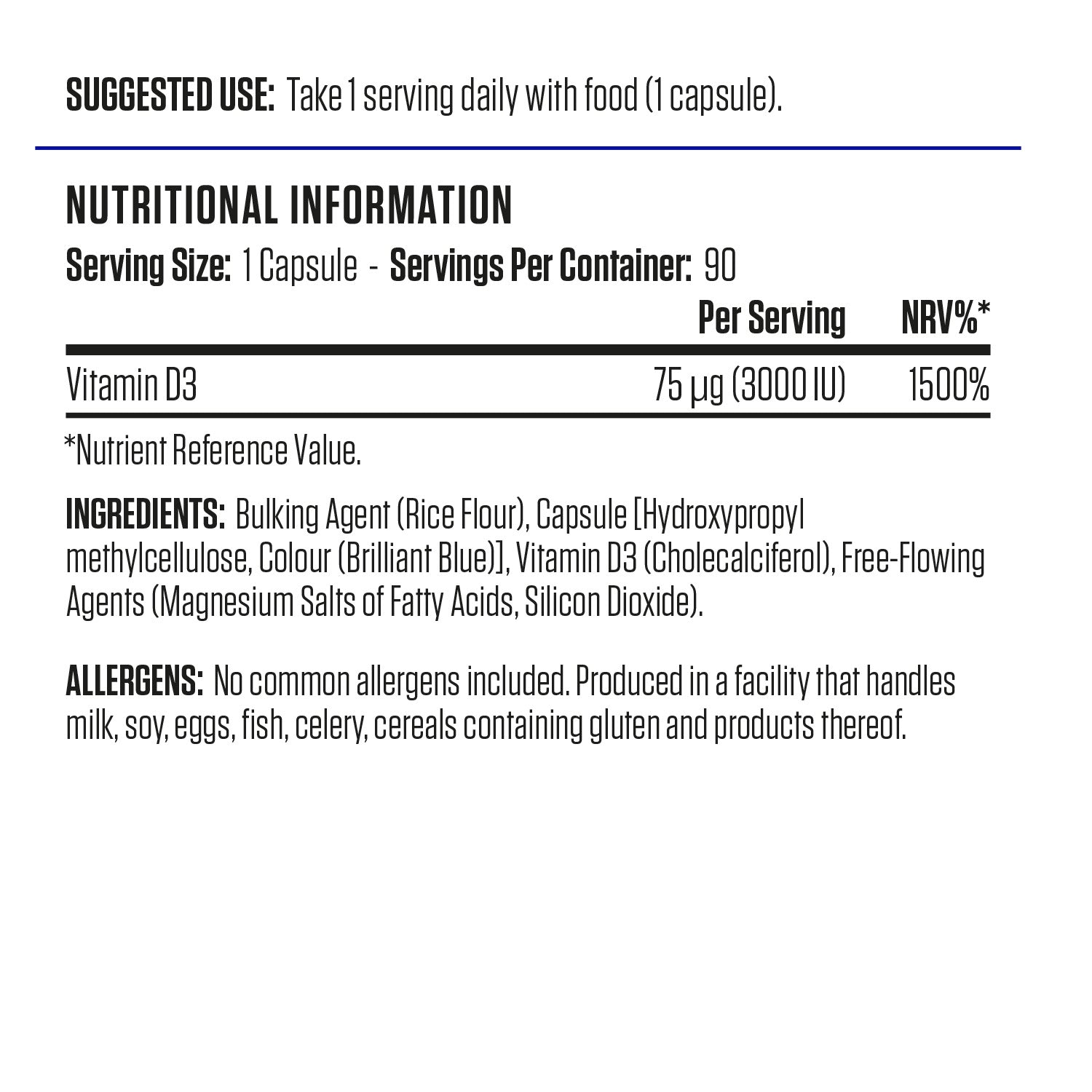 AN VITAMIN D3 - 90 VEGGIE TABLETS (NEW)