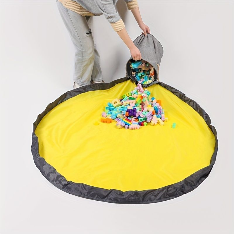 Toy Storage Bins Playmat Organizer with Lids Drawstring Toy Bucket