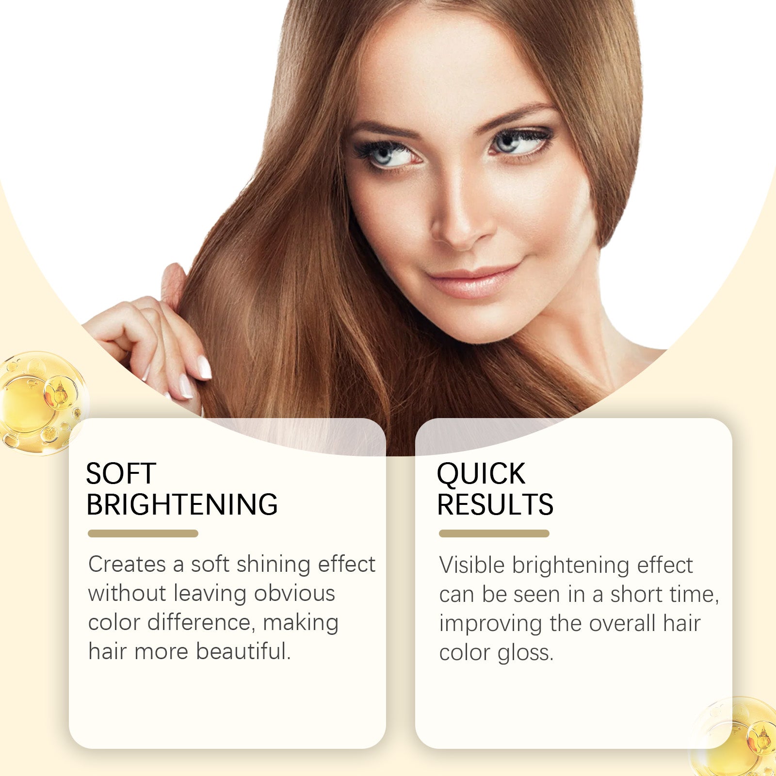 Brighten Hair Instantly, Natural Hair Care, Long-Lasting Shine, Vitamin C Hair Brightener ,120ml