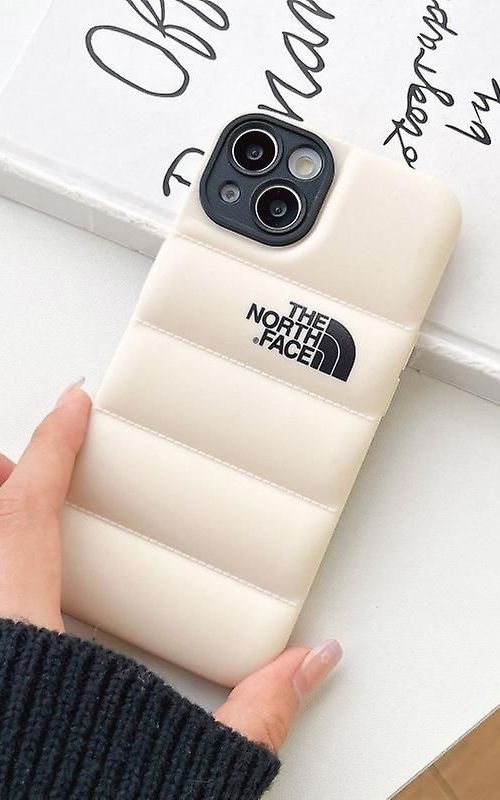For iPhone 12 Series - 3D Cute Shockproof Cover, Winter Down Jacket Puffer Soft Cloth Case For iPhone 12/12 Pro/12 Pro Max