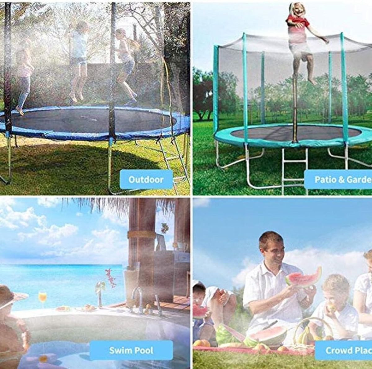 Trampoline Sprinkler Water Party Garden Cool Tool for Outdoor Water Water Park Trampoline Accessories
