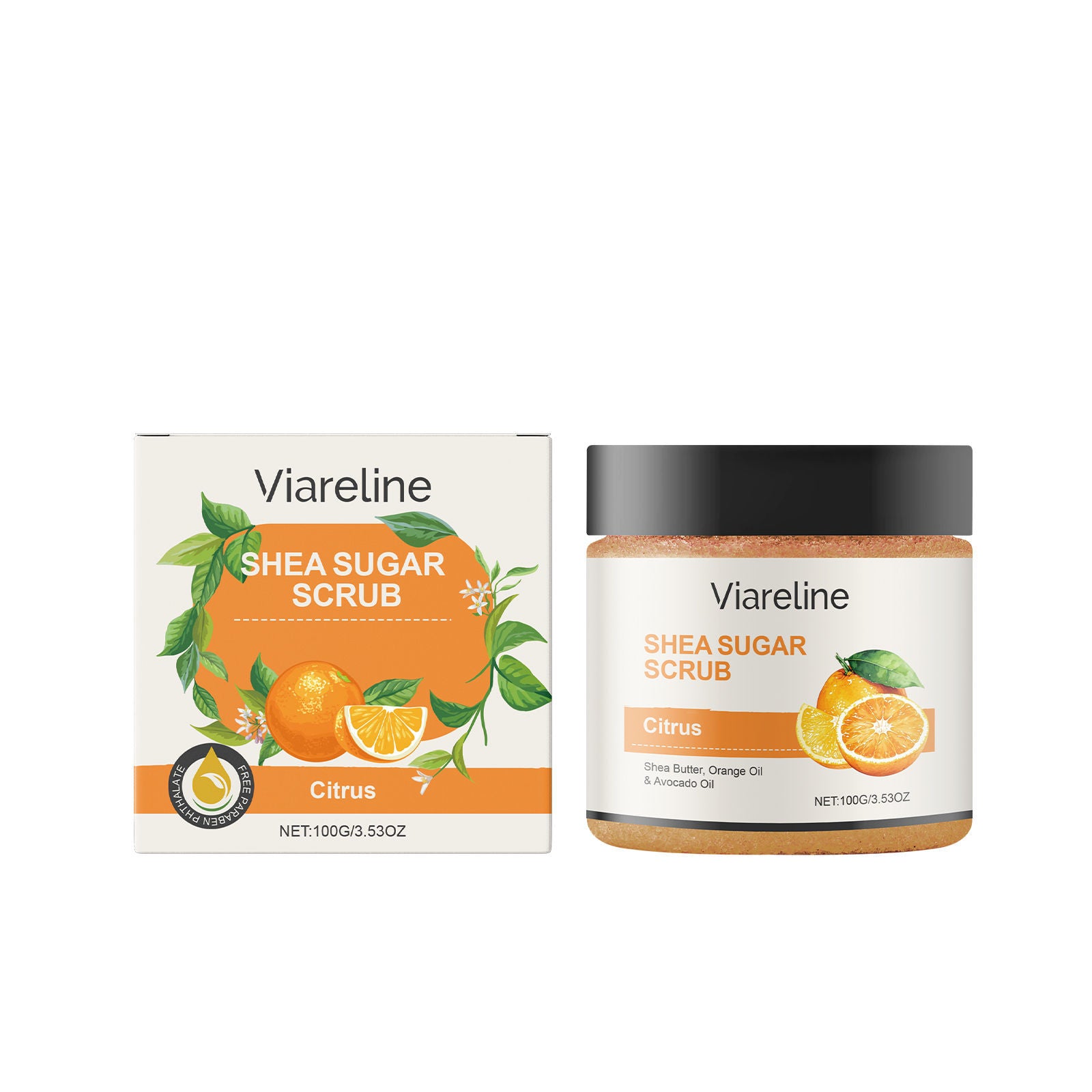 Citrus Body Scrub, Natural Exfoliant for Bright, Hydrated Skin, Body Cleansing ,100g