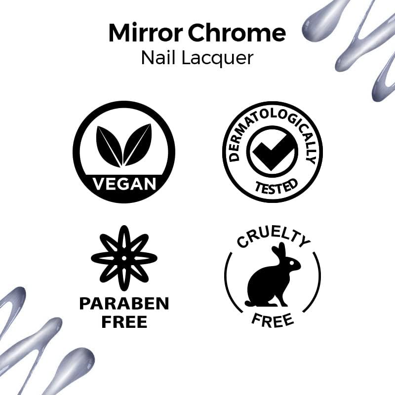 طلاء أظافر Nykaa Mirror Chrome باللون الأزرق الفضائي  اللون رقم  161