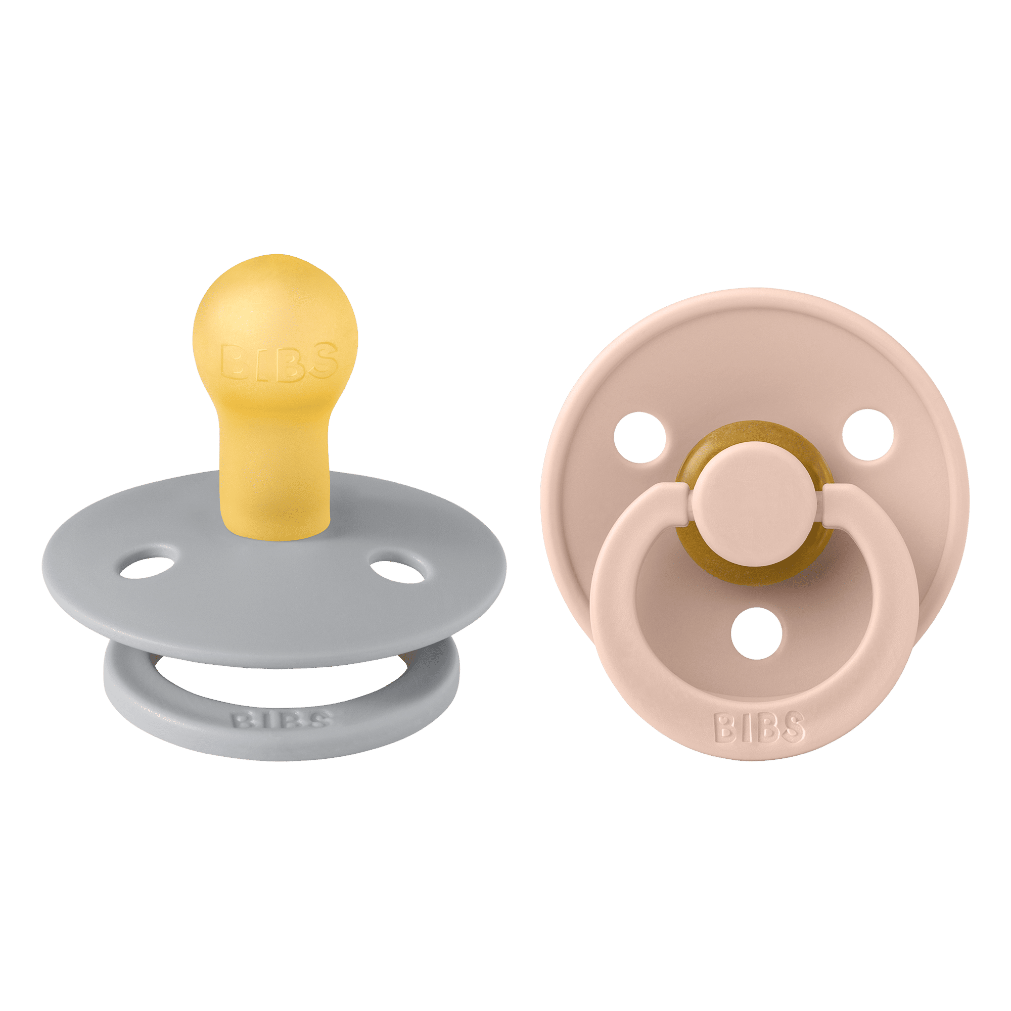 Bibs Pacifier Size 1 - Baby 0-6M (2pcs)-Cloud/Blush
