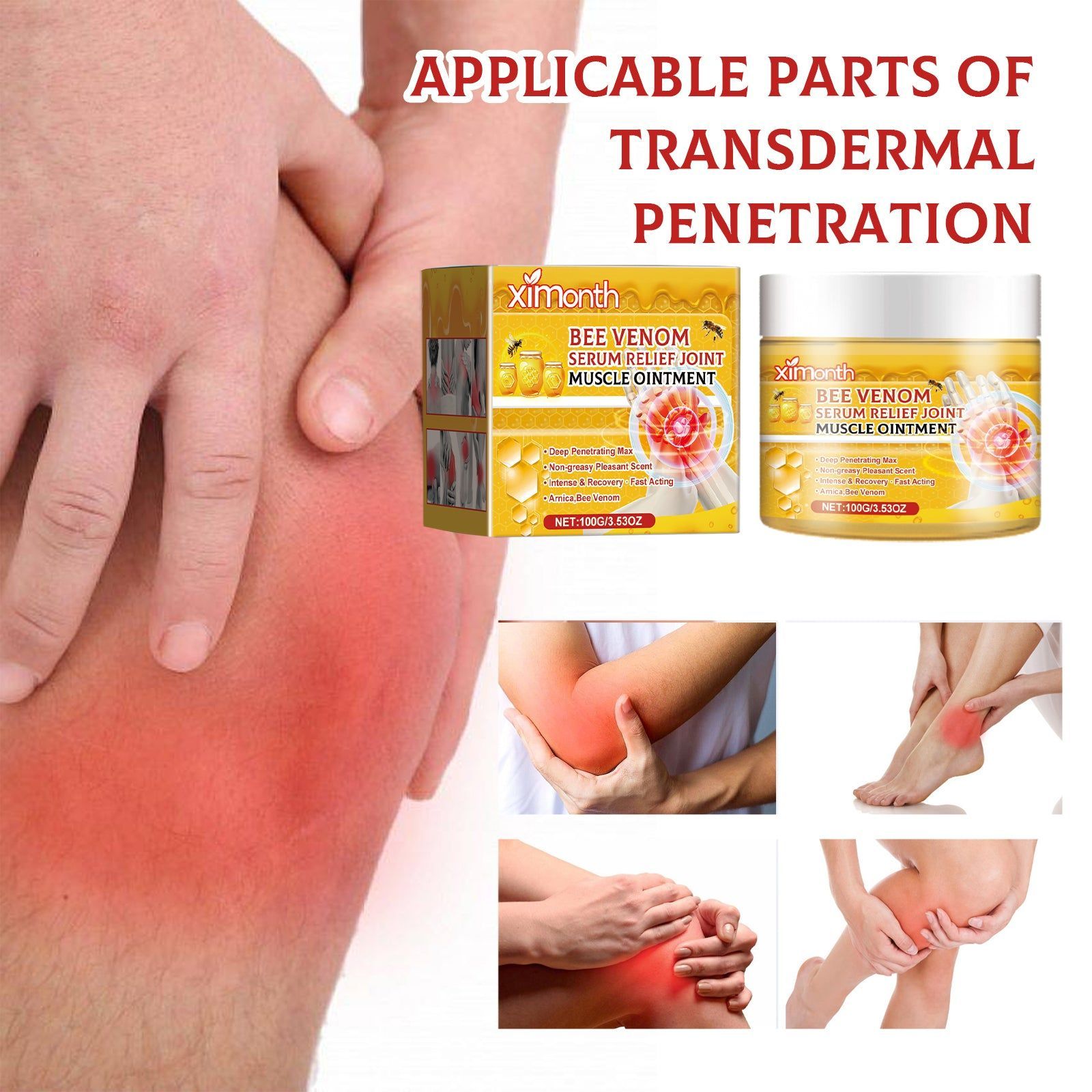 Bee Venom Joint Care Cream, Pain Relief, Flexibility, Muscle Soreness ,100g