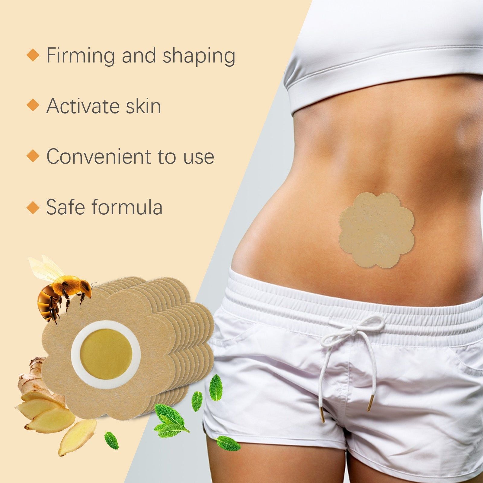 Bee Venom Body Shaping Patch for Lazy Bodybuilding, Skin Firming, Fat Loss ,10pieces