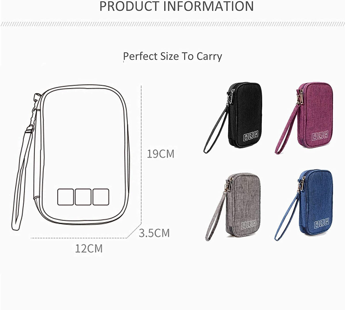 Cable Organizer Bag Electronic Accessories Storage Case For USB And Charger