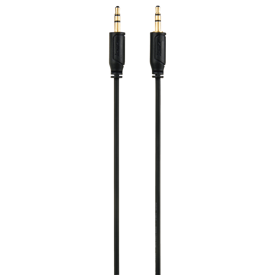 Hama 135780 "Flexi-Slim" 3.5 mm Audio Jack Cable, gold-plated, black, 0.75 m