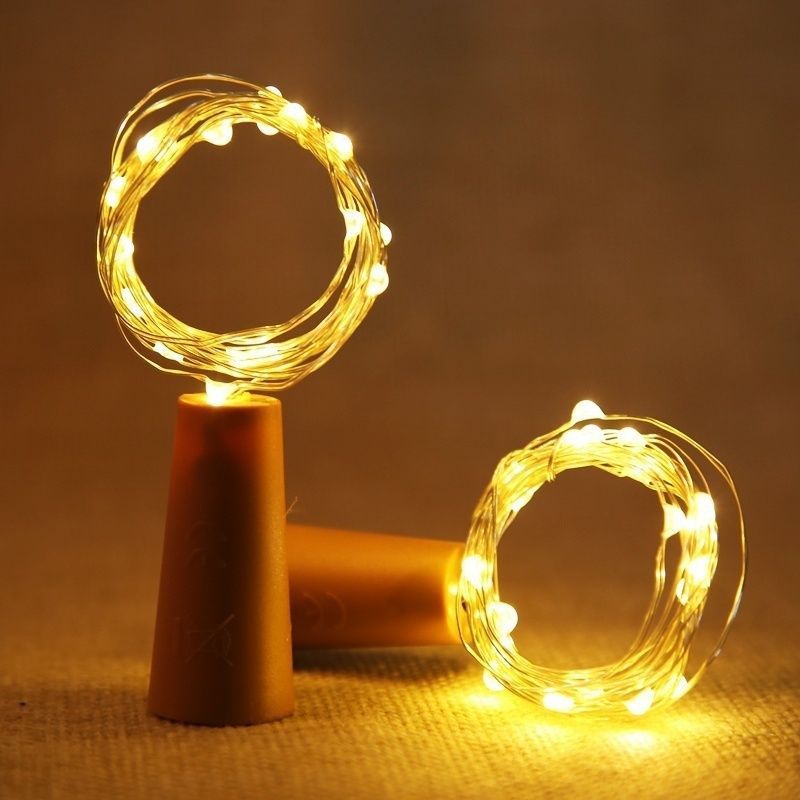 2M Bottle Cork LED String Lights Wine Stopper Copper Wire Fairy Lights For Party Decor