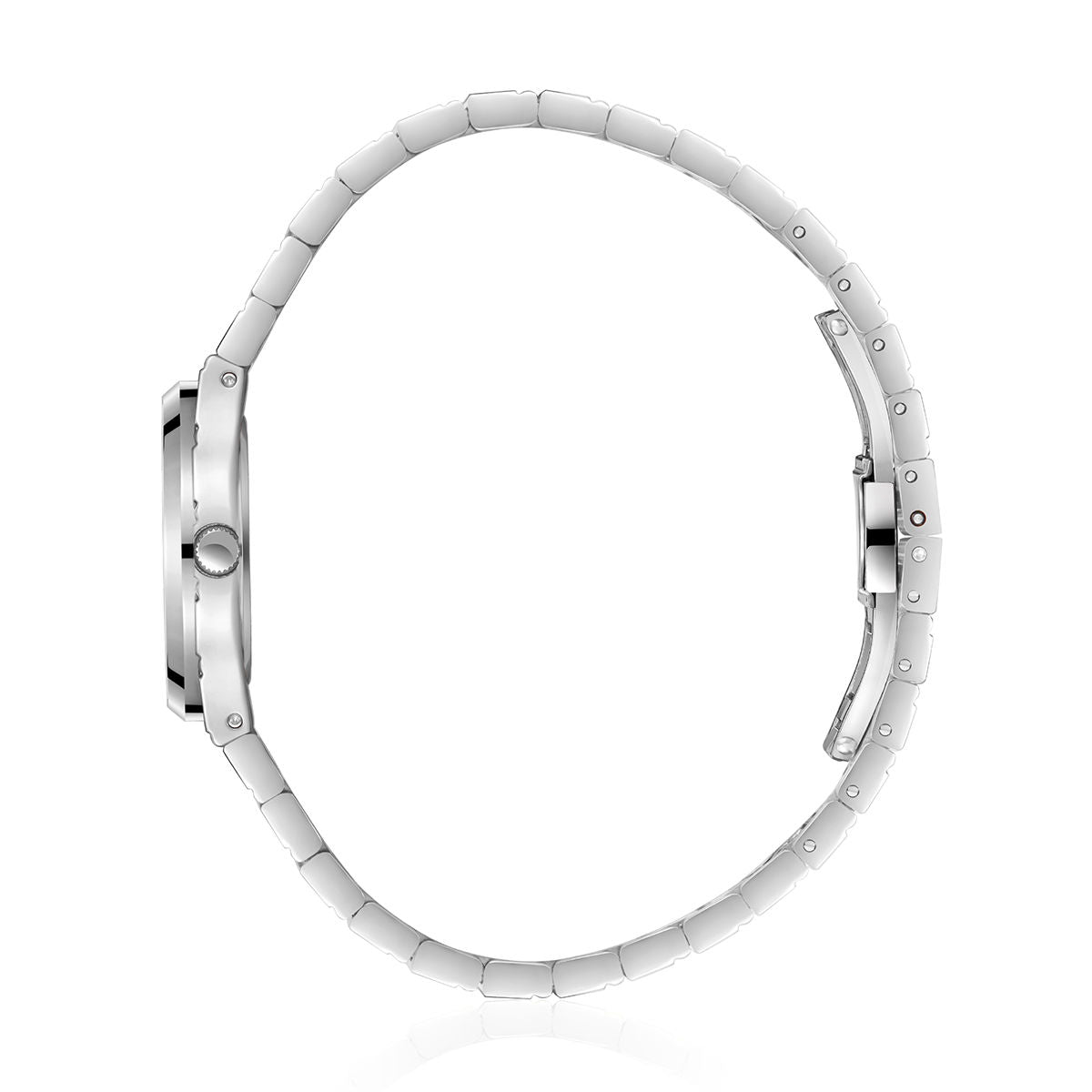 Beverly Hills Polo Club Women's Silver Dial Analog Watch, Stainless Steel Case & Bracelet, BP3818X.330