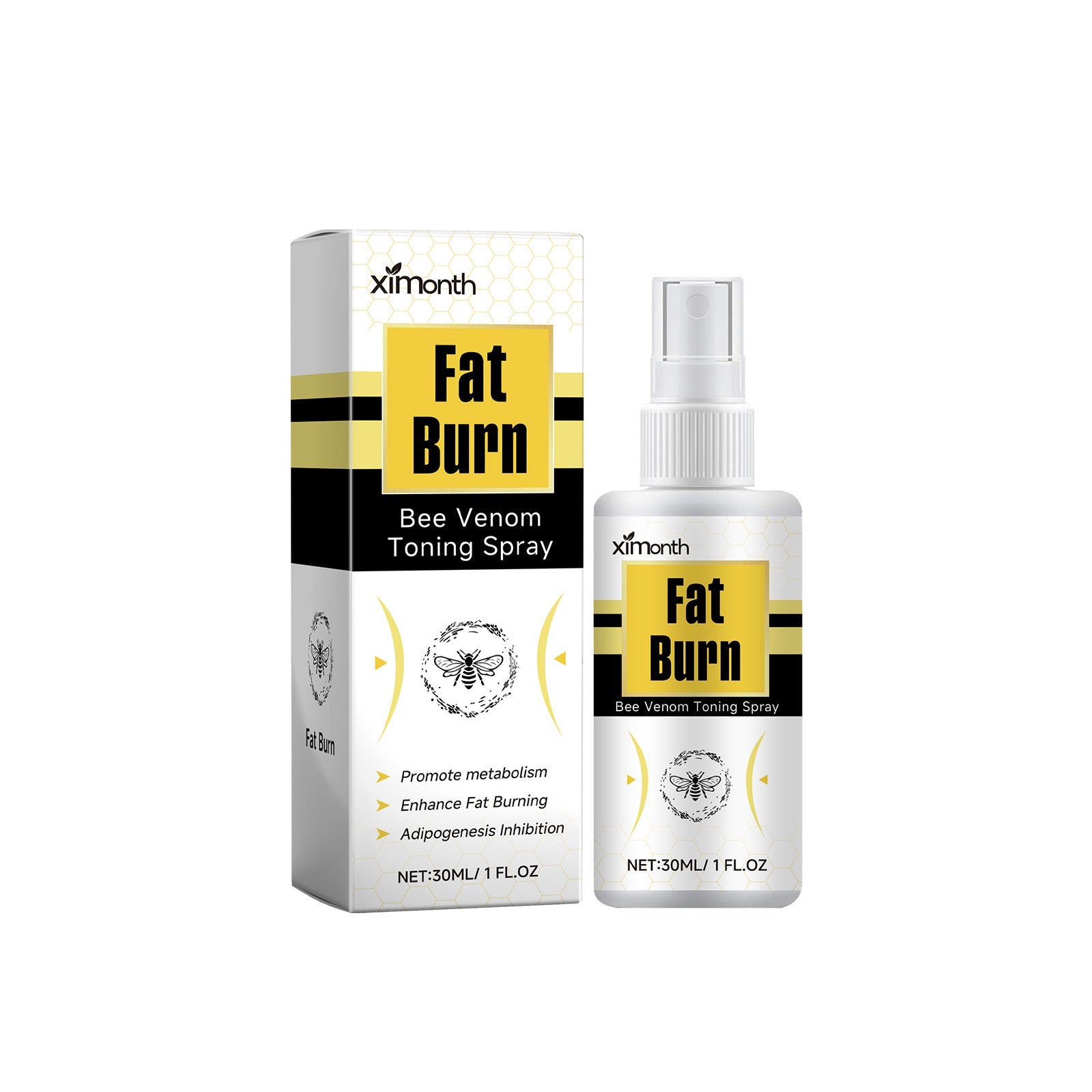 Beesvenom Slimming and Shaping Spray, Body Firming, Fat Burning, Microcirculation Boost ,30ml