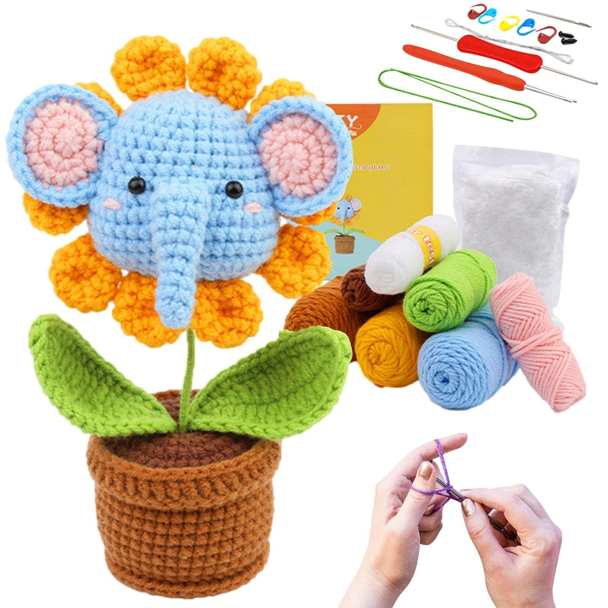 Crochetta Crochet Kit Diy Animal Crochet Kit Crochet Starter Kit For Beginners