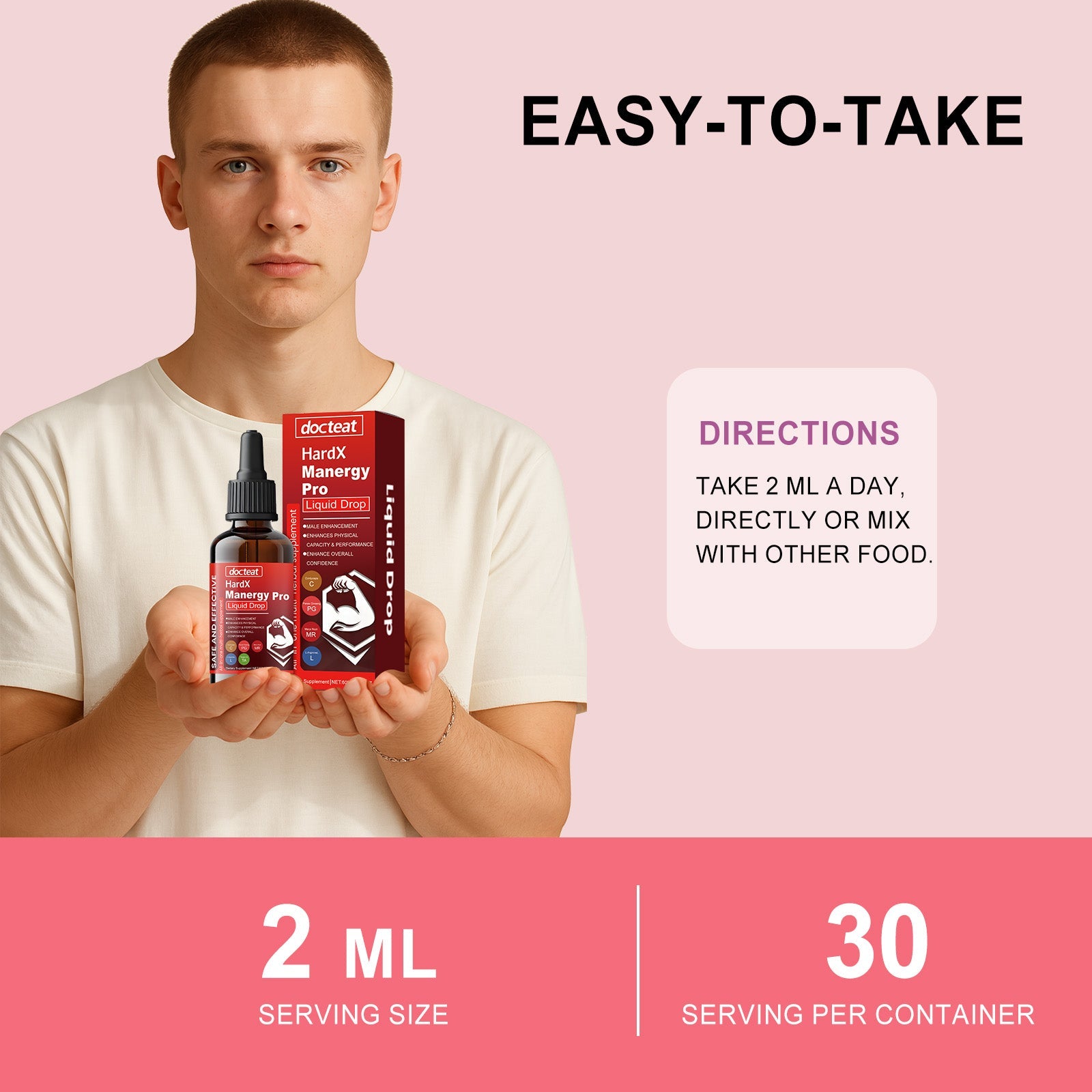 Boost Male Energy and Endurance with Natural Body Care Support Drops ,60ml