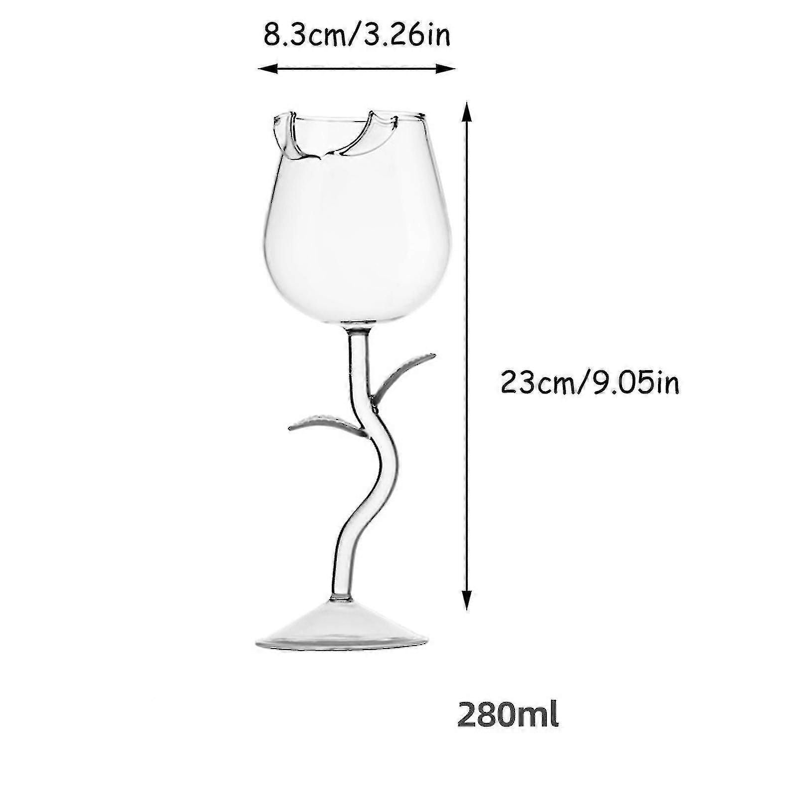 Rose Shape Cups Drinkware For Party Wedding Valentine's Day Durable Gift Creative Transparent Green Pink Wine Glass zxin