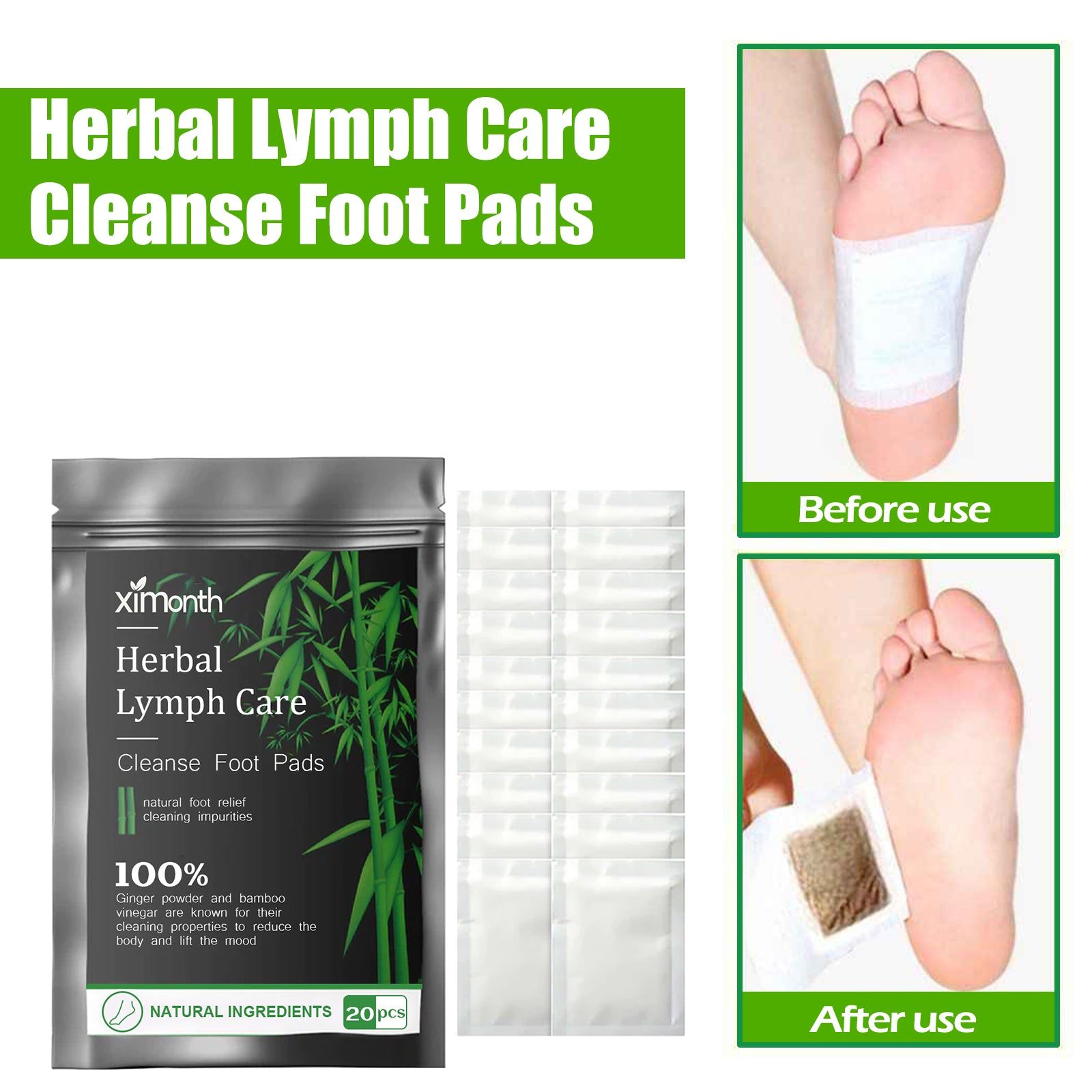 Body Care Foot Pads for Firming Skin, Detox, Relaxation, Cold Relief ,20pcs