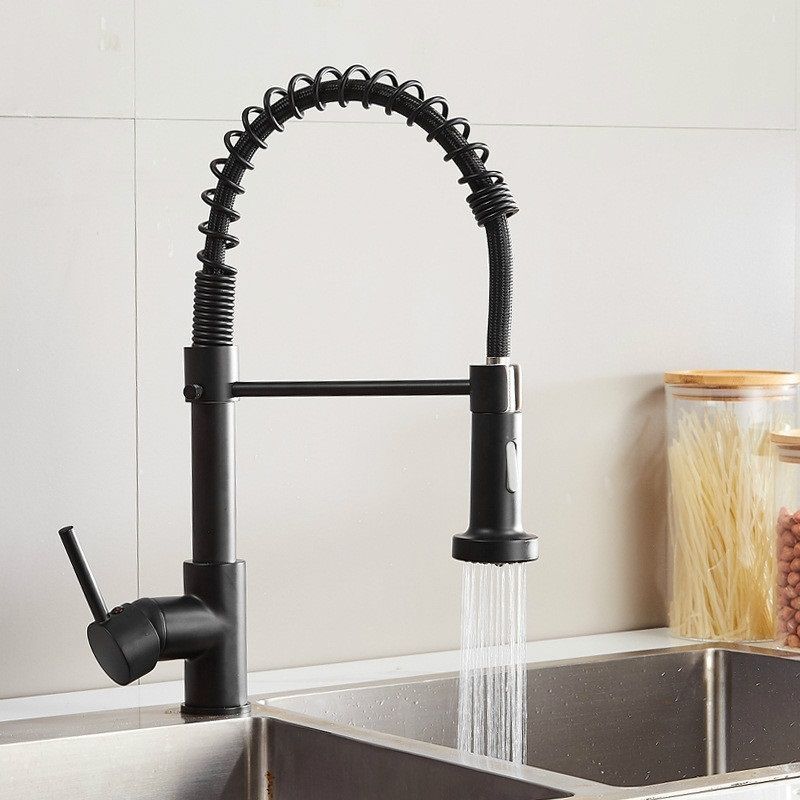 Tank Valve Sink Faucet Black Model