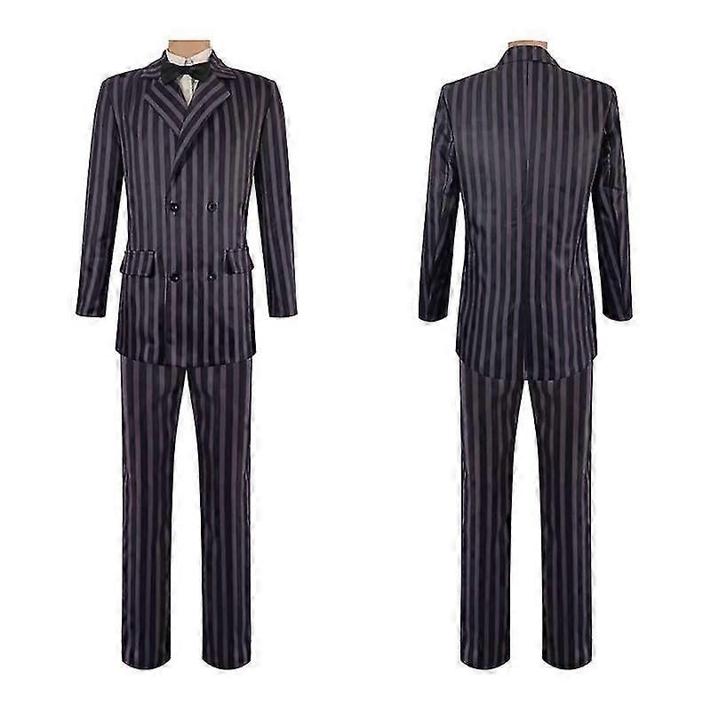 Gomez Costumes For Adults 4 Pack Addams Family Cosplay Suit Mens Costume Halloween Outfit