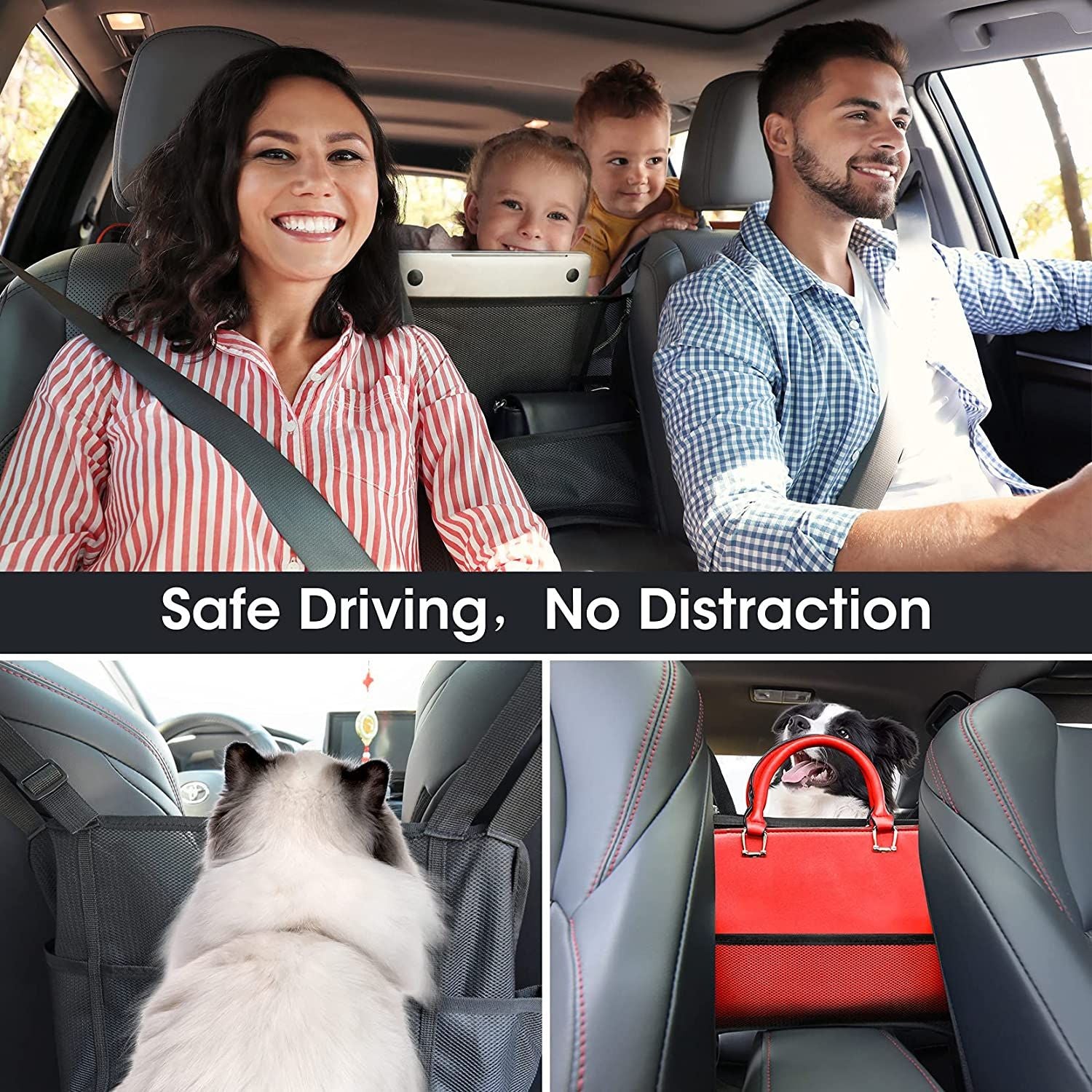 Mesh Car Backseat Organizer Net Pocket Handbag Holder Storage Pouch Between Seats