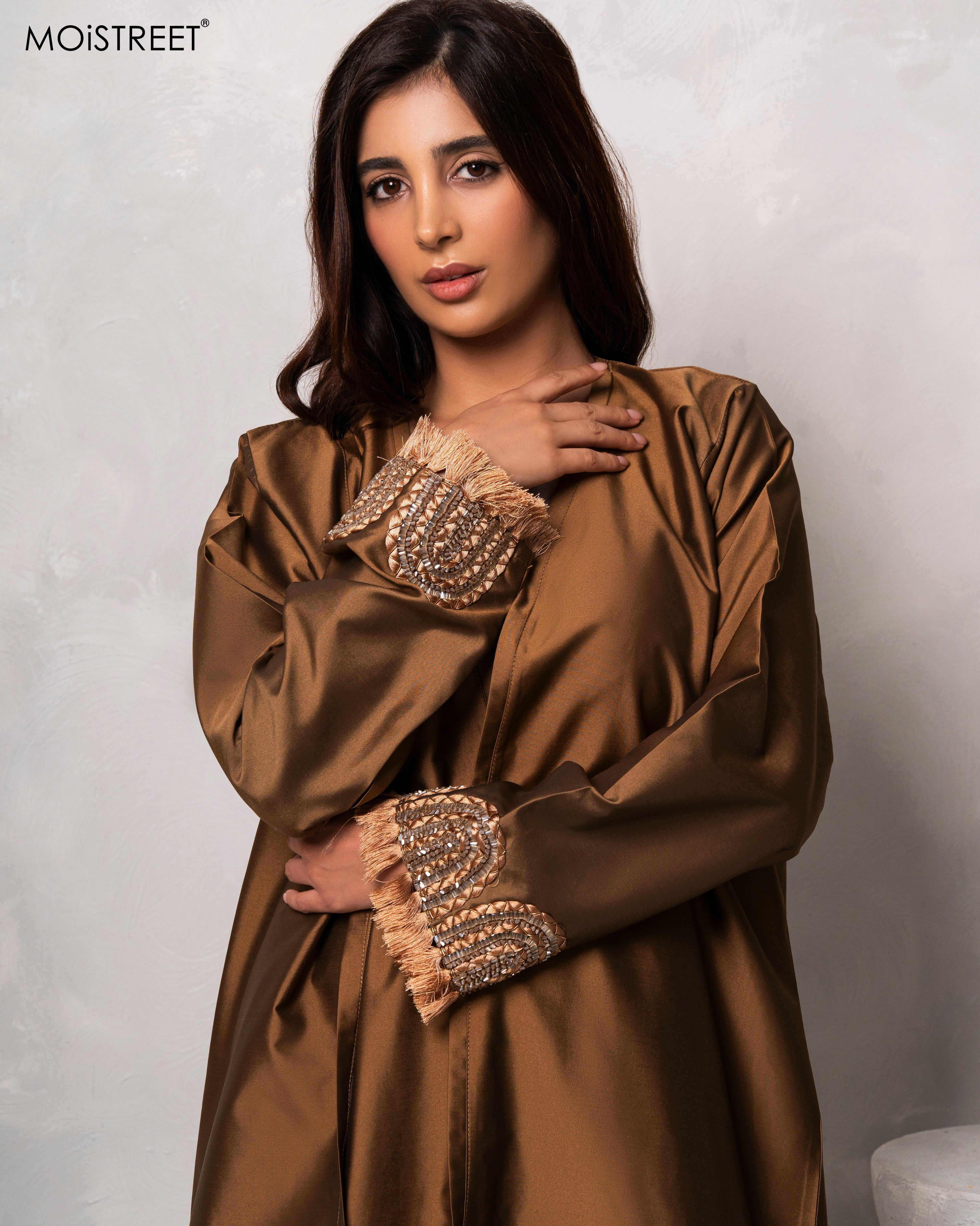 MOiSTREET Handmade Victoria Satin Abaya