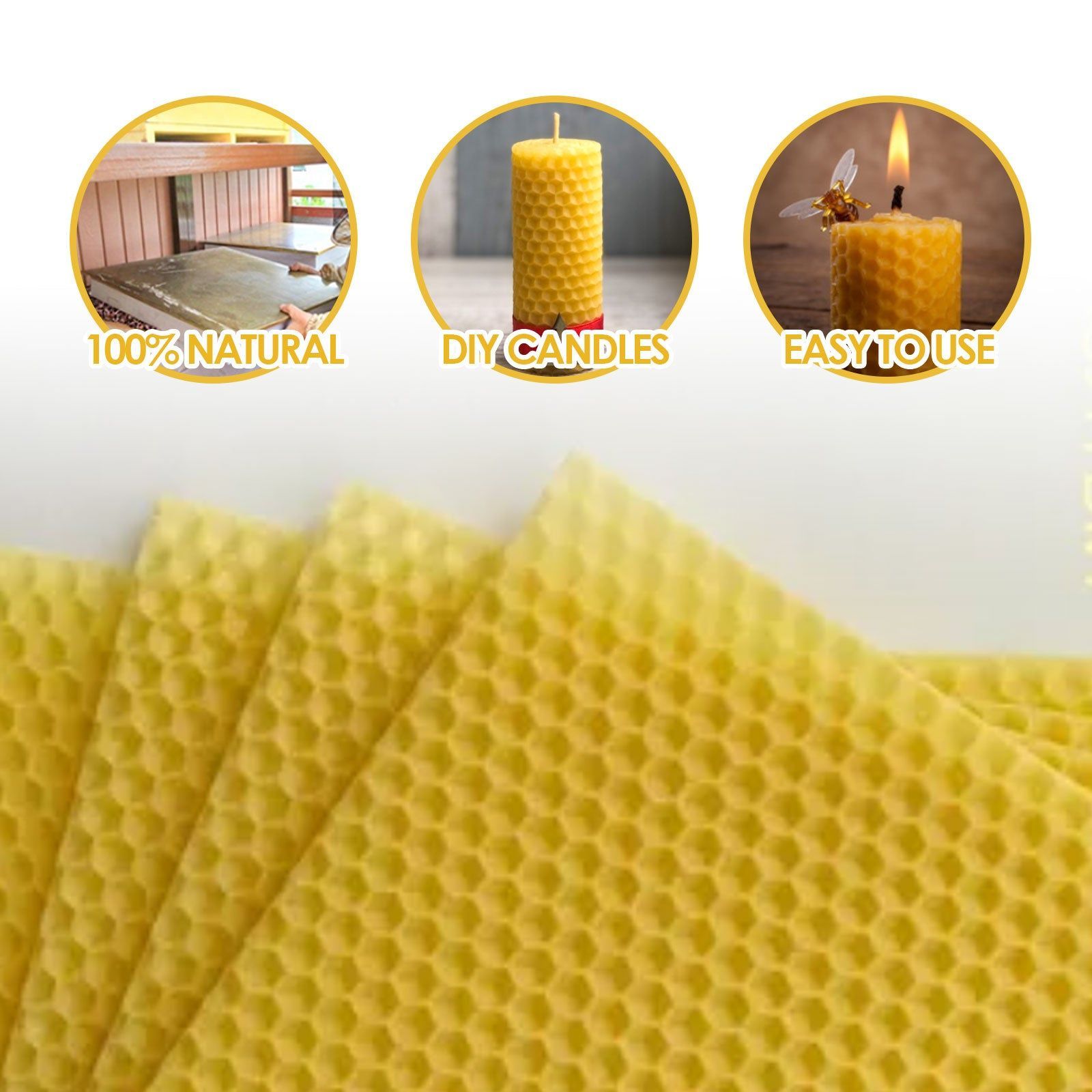 DIY Beeswax Candle Kit, Creative Handmade Craft Set for Unique Gifts ,10pieces