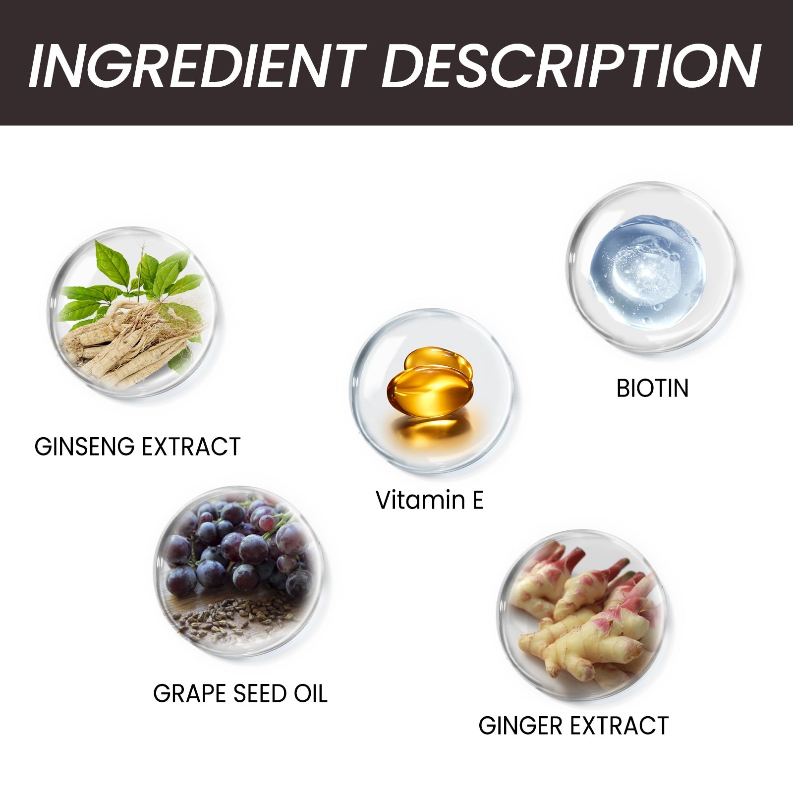 Biotin Hair Serum for Thick Hair, Hair Growth, Moisturizing Treatment, Strong Roots ,30ml