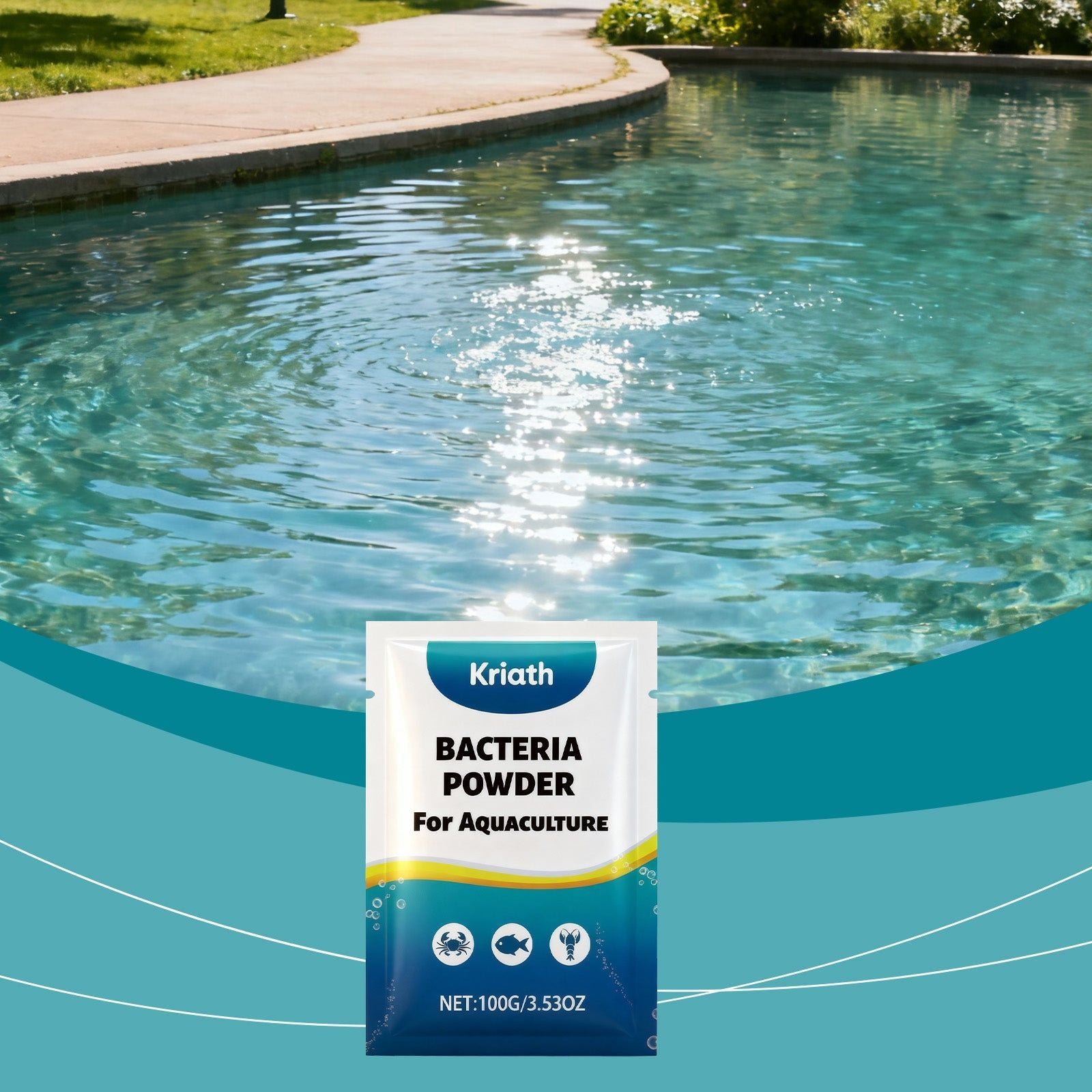 Boost Water Quality with Microbial Powder for Aquaculture, Odor Control, Bottom Improvement ,100g