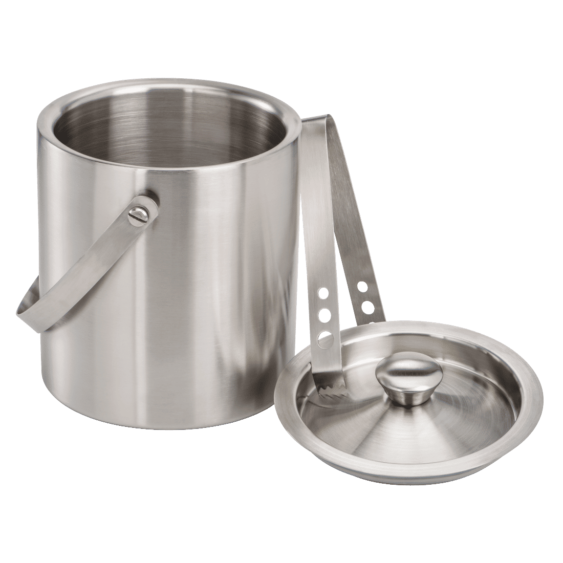 XAVAX 111477 Ice Cube Container Set with Lid and Stainless Steel Tongs