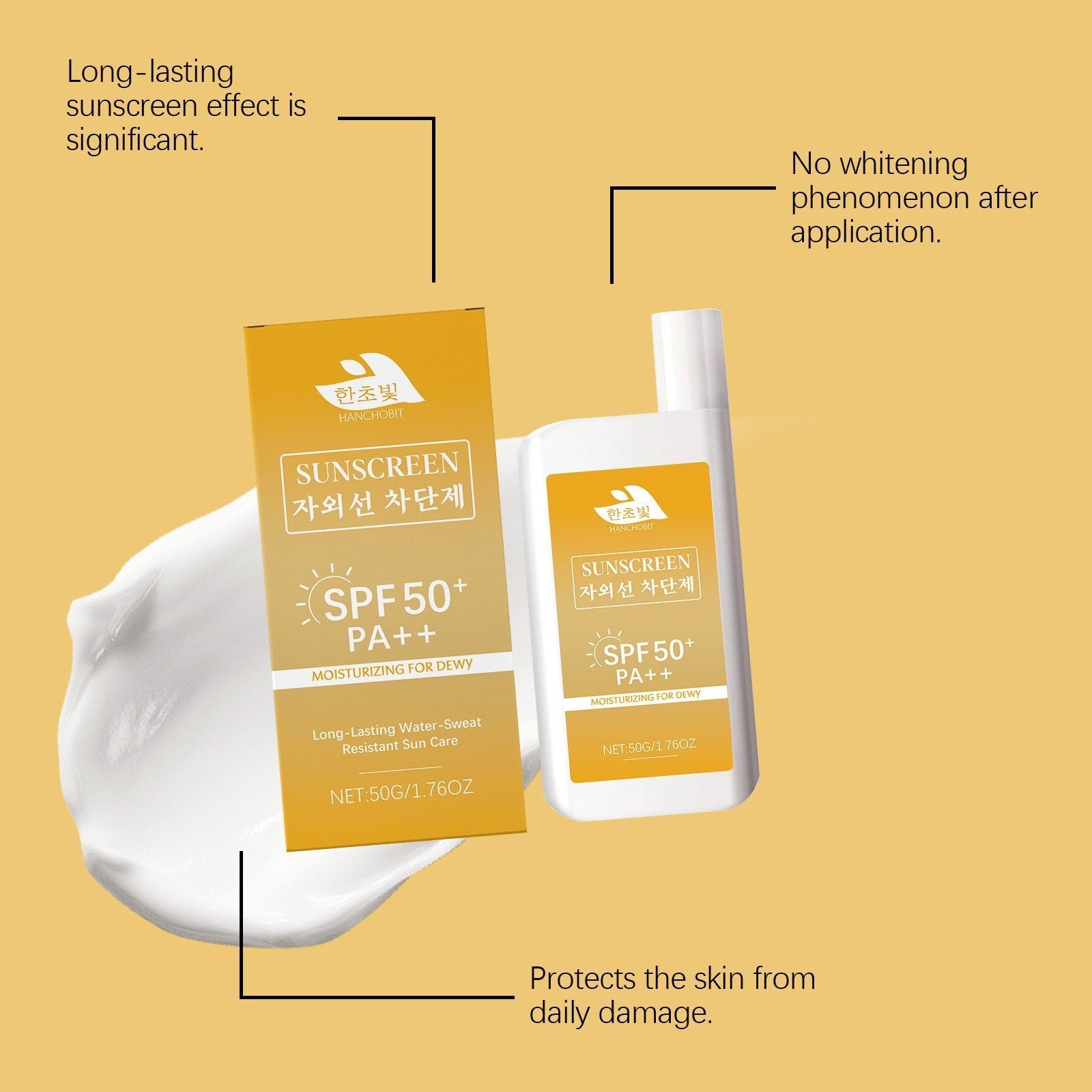 Daily Protection Cream, Hydrating, Lightweight, Non-Sticky, Sun & Moisture Shield ,50g