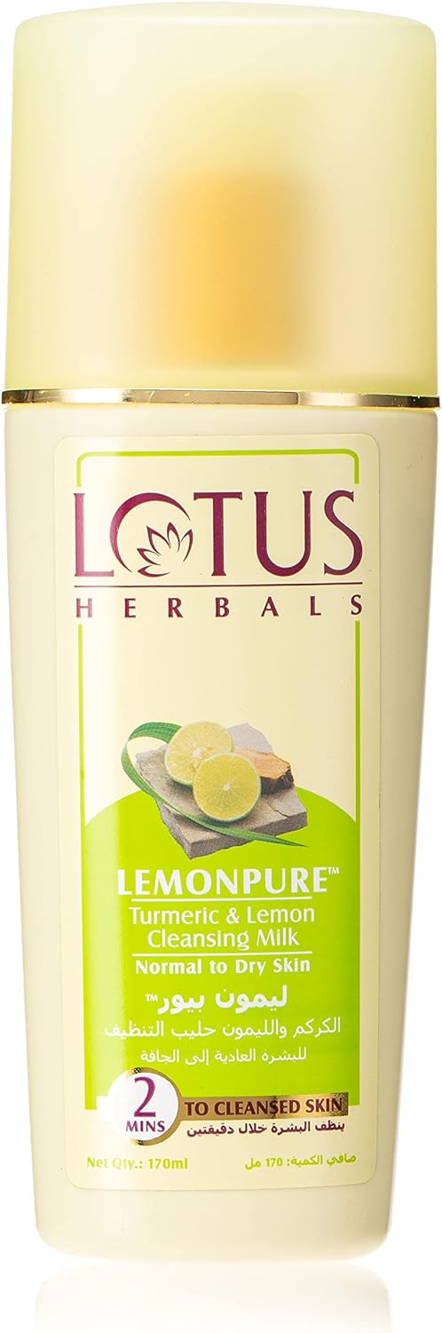 LOTUS Herbals Lemonpure الكركم والليمون حليب التنظيف 170 مل -