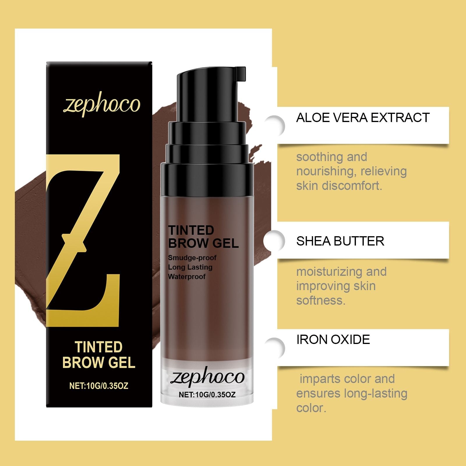 10g Eyebrow Tint Gel with Waterproof and Smudge Resistant